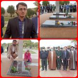 مراسم غبارروبی و عطرافشانی گلزار مطهر شهدا به مناسبت ایام الله دهه فجردرشهرستان بهمئی