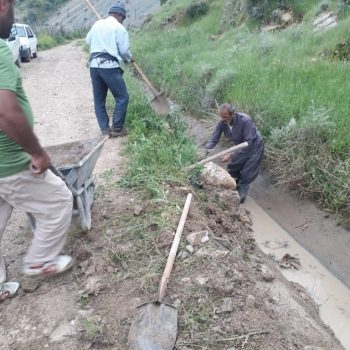 کانال بتنی آب کشاورزی روستای سرتنگ آزادی احداث وبهسازی شد