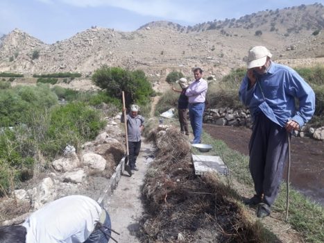 کانال بتنی آب کشاورزی روستای  نهضت احداث وبهسازی شد.