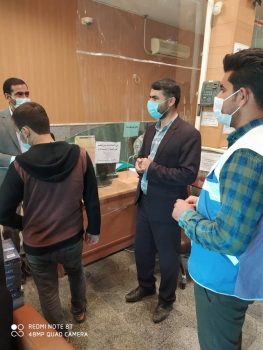 در راستای پیشگیری از کرونا و نظارت بر اجرای طرح شهید سلیمانی بازدید از تعدادی از اصناف ادارات و بانک
