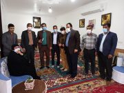 دیدار فرماندار،مدیر جهاد کشاورزی و رئیس بانک کشاورزی لنده از خانواده شهید معماری