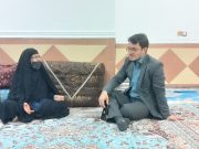 دیدار فرماندار بهمئی با مادر شهید کریمی